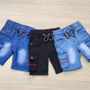 Kids Denim Cargo Shorts